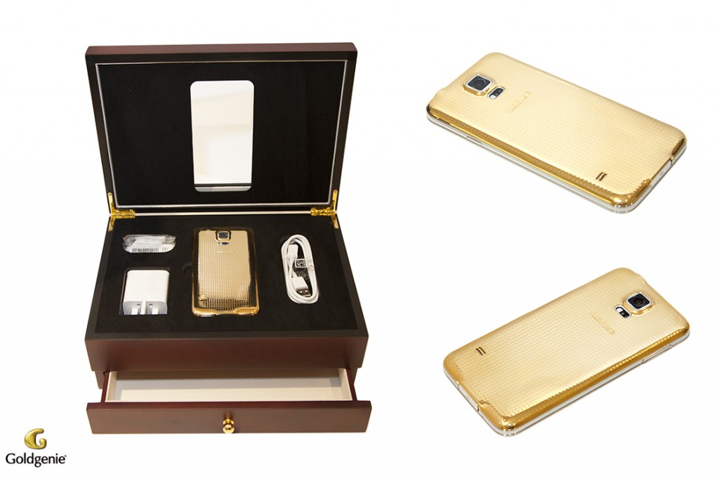 24k Gold Samsung Galaxy S5 Customised by Goldgenie