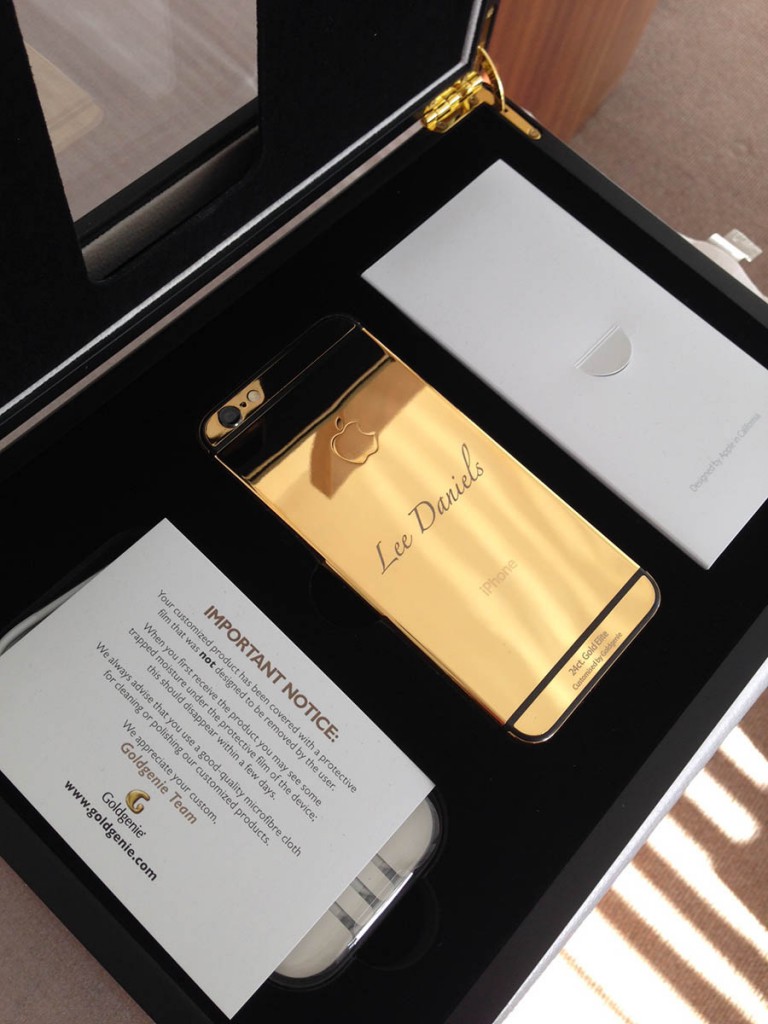 Lee Daniels 24k Gold iPhone 6 768x1024 Goldgenie at the Oscars