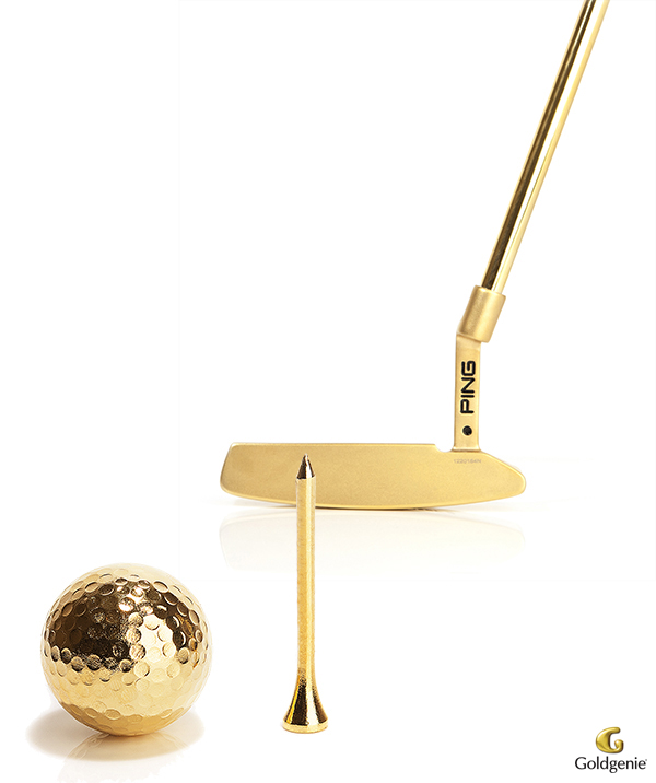 24k Gold Plated Golf Set
