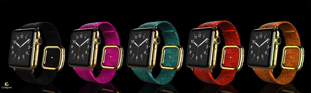 Spectrum Coloured Python Apple Watch Collection 1024x309 The Goldgenie Apple Watch Spectrum Collection Includes Pops of Colour