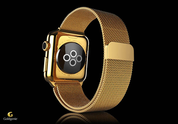 24k Gold Milanese Apple Watch 2 New Addition to our Luxury Customised Apple Watch Collection
