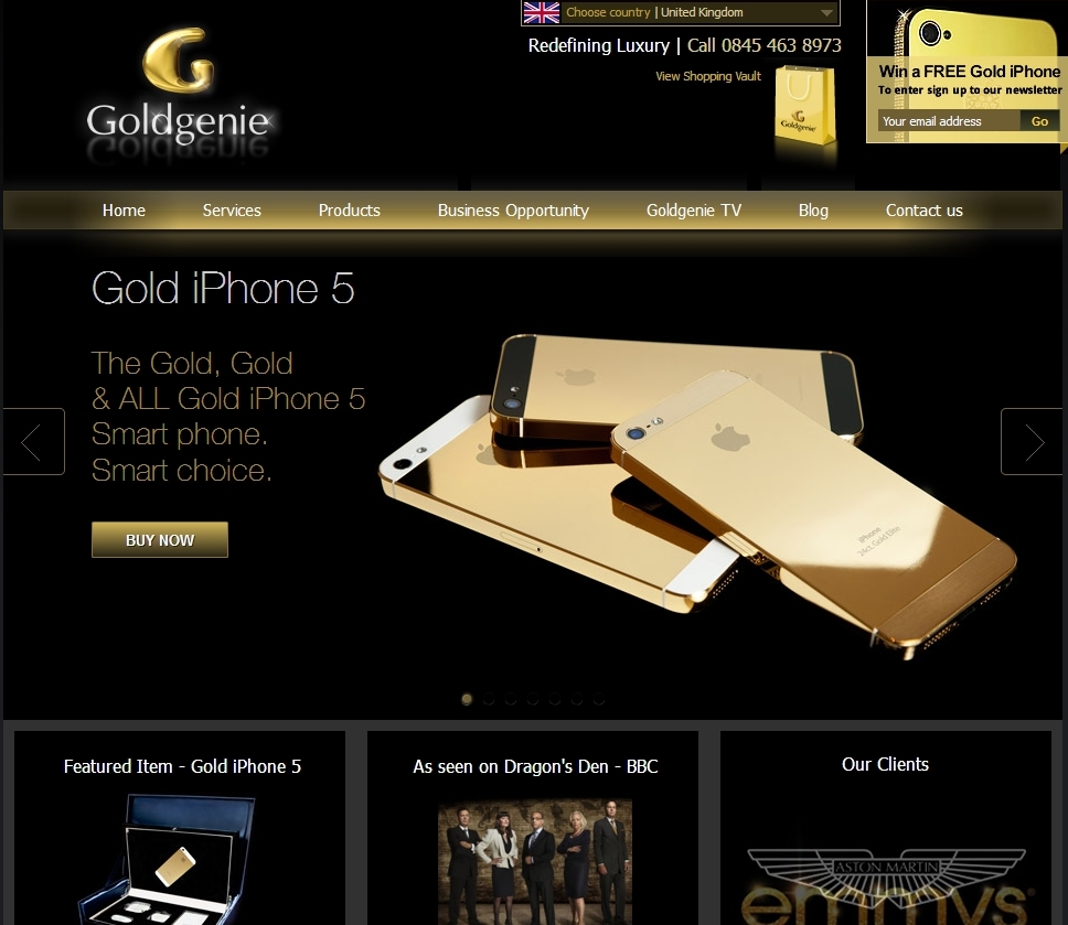 New Look Goldgenie Homepage