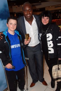 Godfrey with a teen fan and his mum