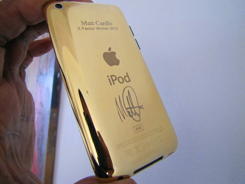 Matt Cardle's Goldgenie Gold iPod Touch