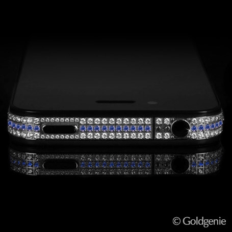 Platinum Royal iPhone Diamond & Sapphire Bezel