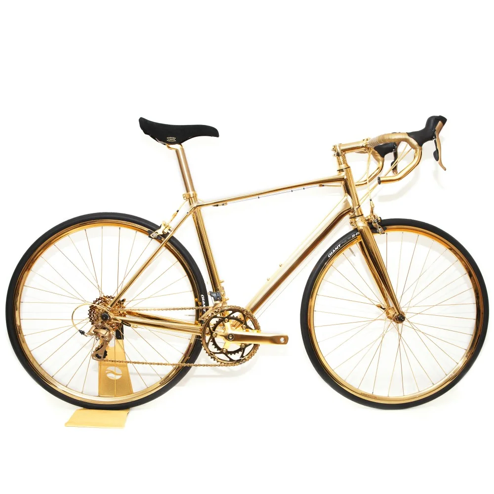 gold bicycle lock