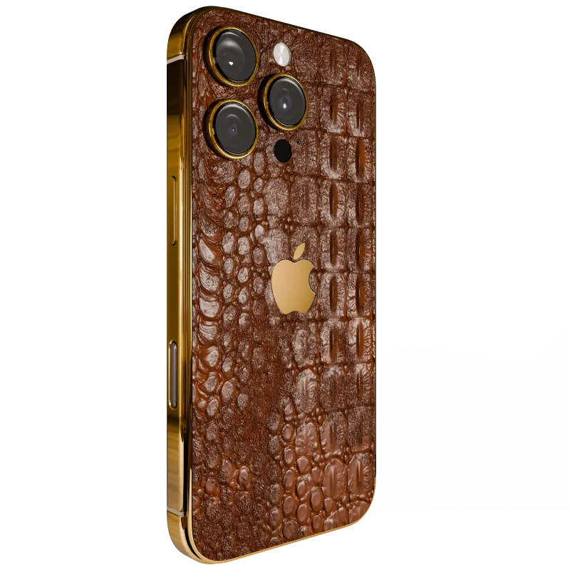 Gold Croc Elite iPhone 16