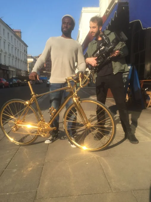 24k Gold Racing Bike with Otis on the Gadget Show