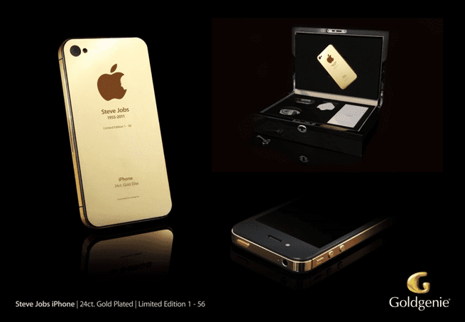 Steve Jobs Gold iPhone with box