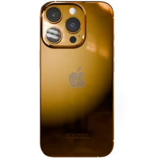 24k Gold iPhone 16 diamond Logo