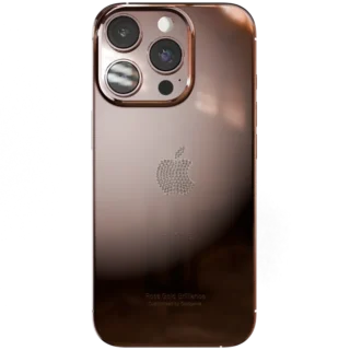 Rose Gold iPhone 16 ProPro Max diamond bezel & Logo