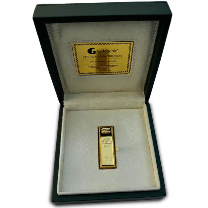 24K Gold USB Stick 128GB Luxury Box