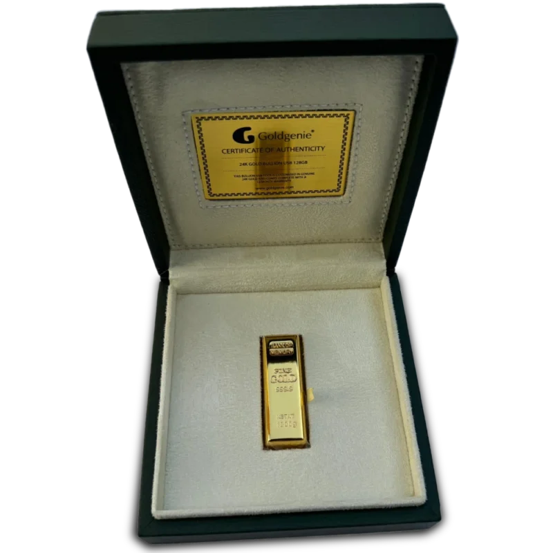 24K Gold USB Stick 128GB Luxury Box