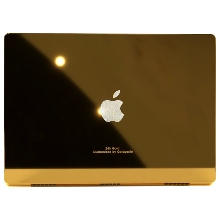 24k Gold MacBook Pro 14 inch Diamond Logo