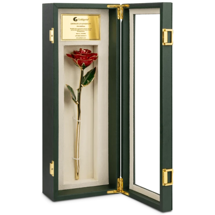 24k Gold Red Rose new