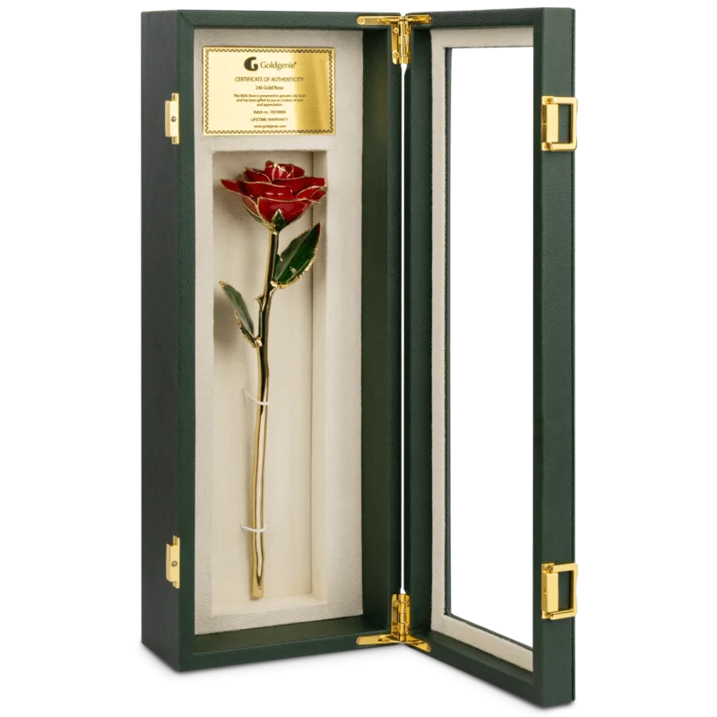 24k Gold Red Rose new