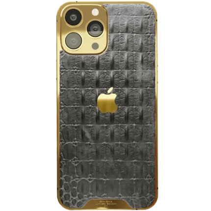 Black Croc Leather iPhone 16 Pro Pro Max.webp