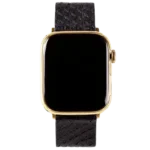 Black Python Apple Watch 9 Strap Front