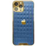 Blue Croc Leather iPhone 15 Pro Pro Max