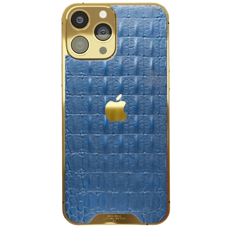 Blue Croc Leather iPhone 16 Pro Pro Max.webp