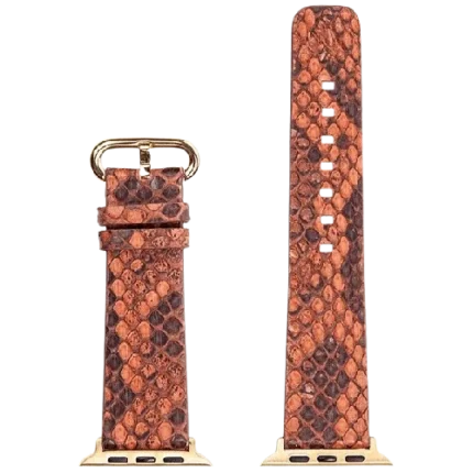 Brown Python Apple Watch 9 Strap