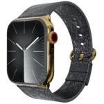 Gold Apple Watch 10 with Black Python Strap