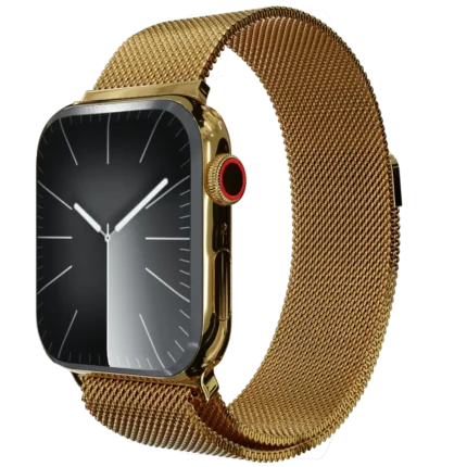 Gold Apple Watch 10 with Milanese strap