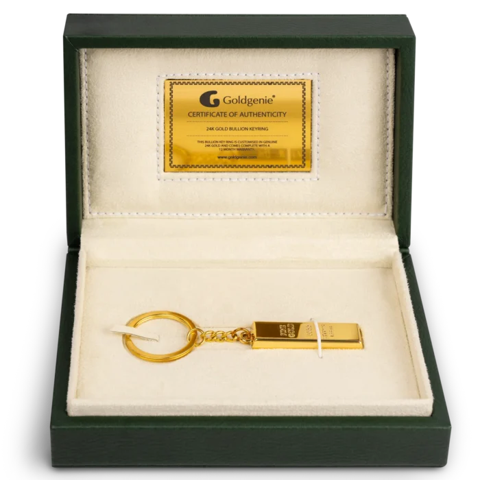 Gold Bullion Key Ring in luxury box