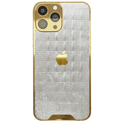 Grey Croc Leather iPhone 15 Pro Pro Max