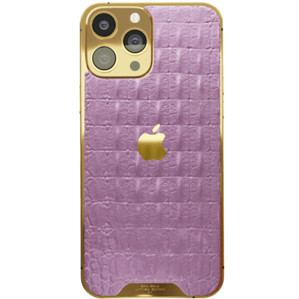 Pink Croc Leather iPhone 15 Pro Pro Max min