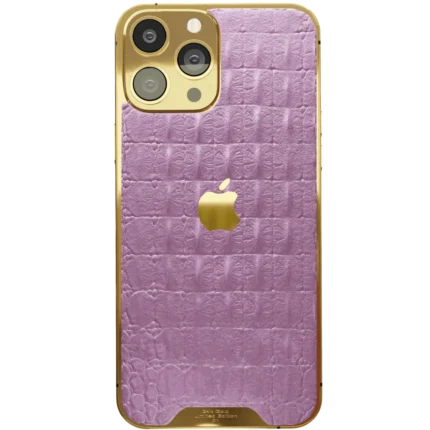 Pink Croc Leather iPhone 16 Pro Pro Max.webp