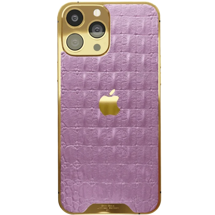 Pink Croc Leather iPhone 16 Pro Pro Max.webp