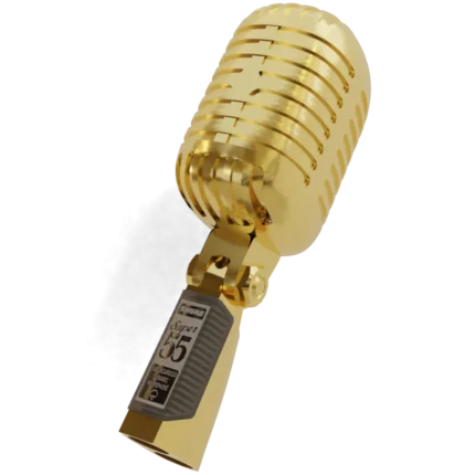 The SHURE SM55 Super Deluxe – 24k Gold Plated Vocal Microphone