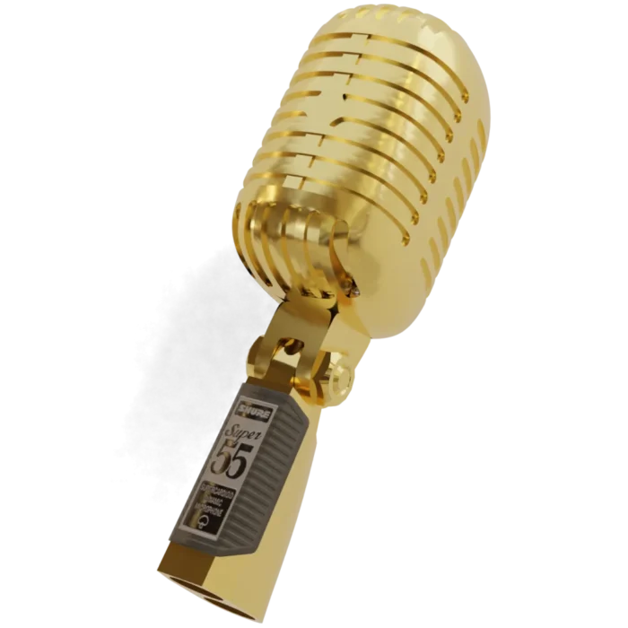 The SHURE SM55 Super Deluxe – 24k Gold Plated Vocal Microphone