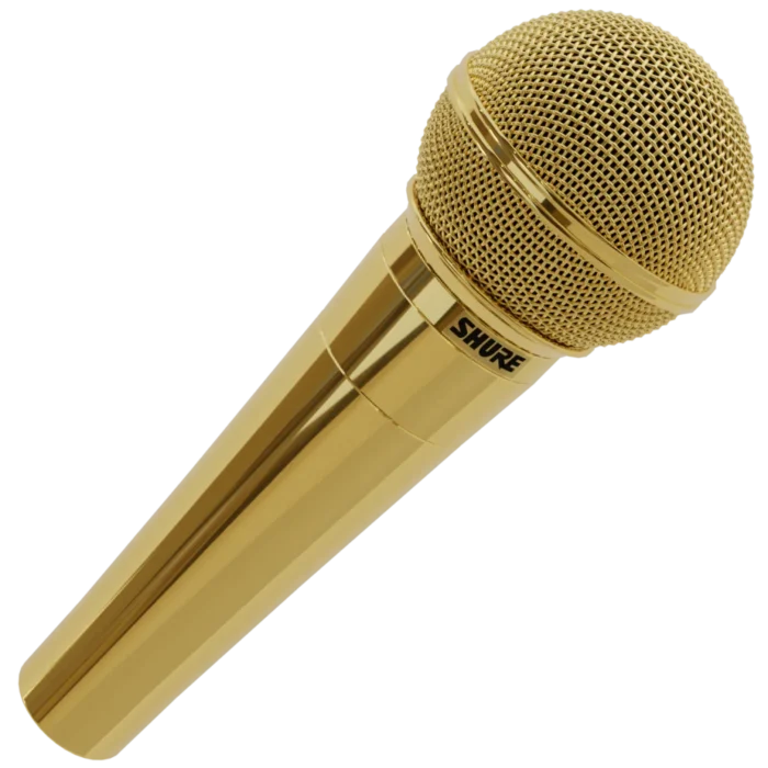 The SHURE SM58 – 24k Gold Plated Dynamic Microphone