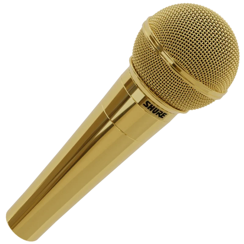 The SHURE SM58 – 24k Gold Plated Dynamic Microphone