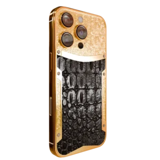 Black Croc Supreme iPhone 16 Pro and Pro Max side