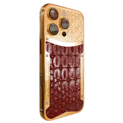 Brown Croc Crystal iPhone 16 Pro and Pro Max