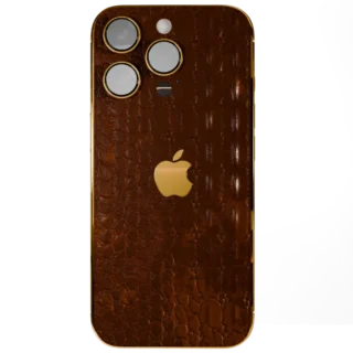 Brown Croc Elite iPhone 16 Pro & Pro Max back