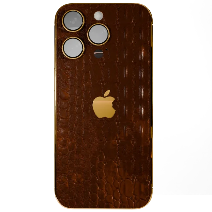 Brown Croc Elite iPhone 16 Pro Pro Max back.webp