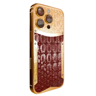 Brown Croc Supreme iPhone 16 Pro and Pro Max side