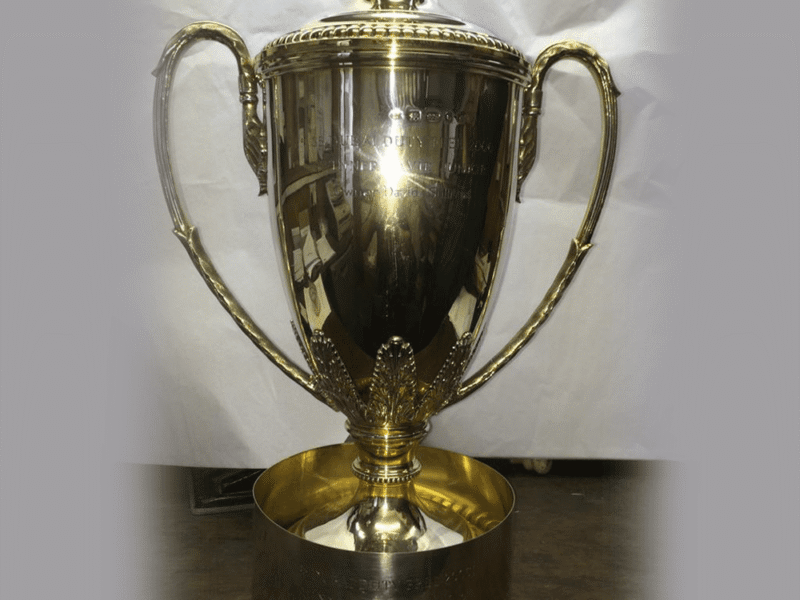 Gold plating trophy