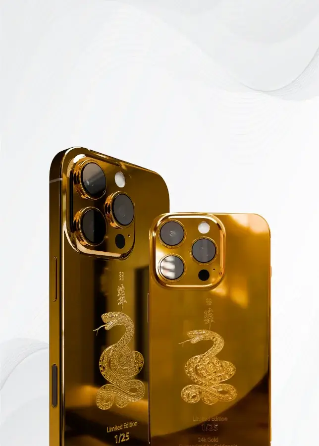 24K Gold Year of the Snake iPhone Banner