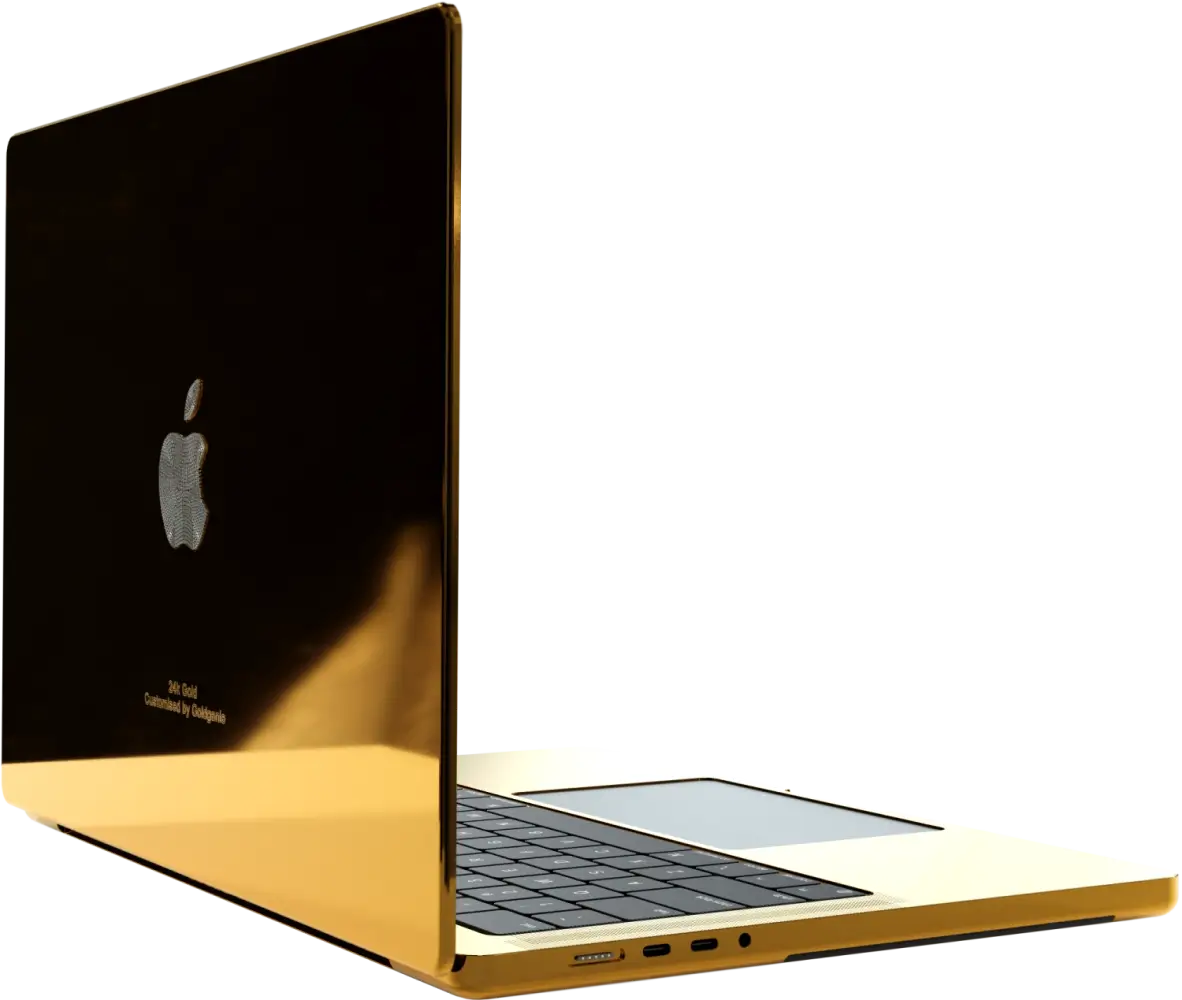 24k Gold MacBook Pro side view