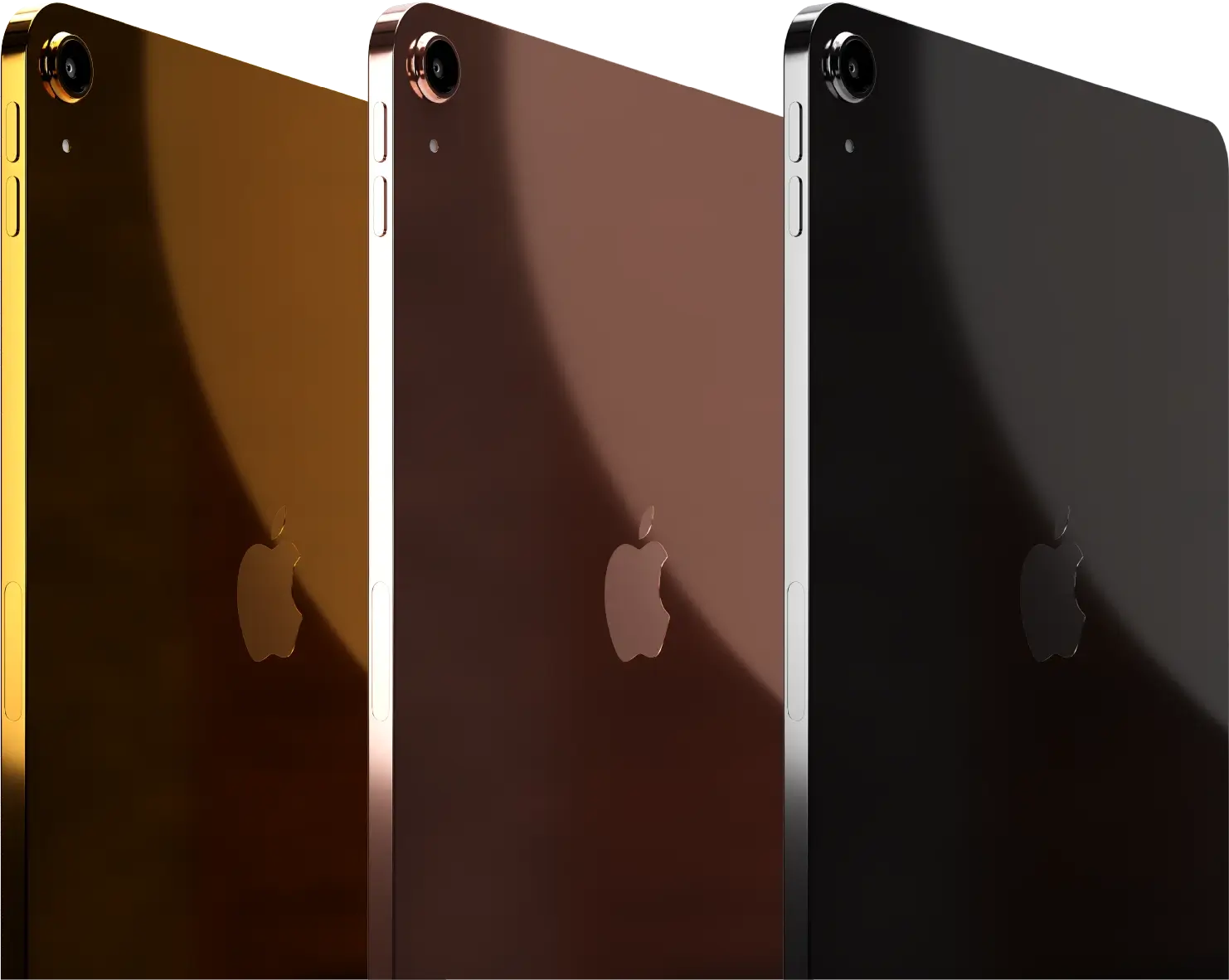 24k Gold, Rose Gold, Platinum iPads Air Range