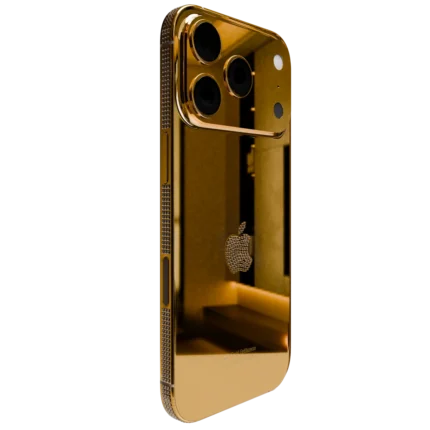 24k Gold iPhone 17 Pro and Pro Max Crystal Bezel Logo