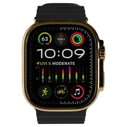 Ultra 3 Watch with Black Ocean Band 24k Gold Customize
