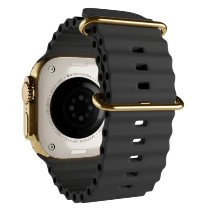 Ultra 3 Watch with Black Ocean Band 24k Gold Customized back 1