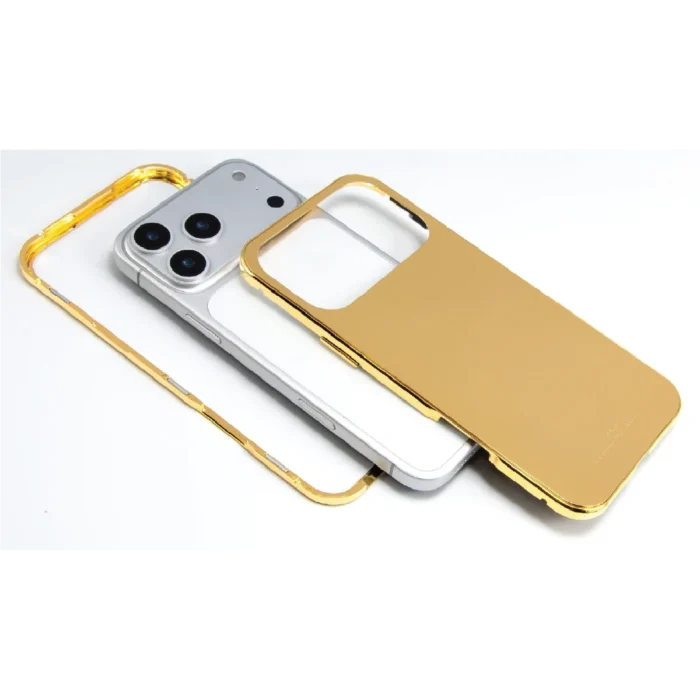 24k Gold iPhone 17 Pro Pro Max Custom Cover Back Side