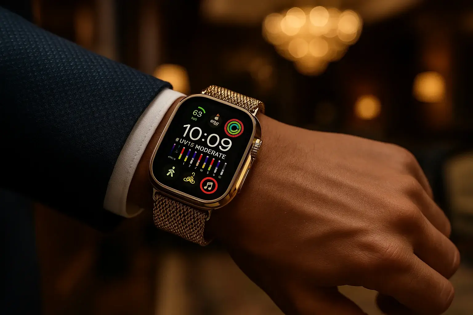 24K Gold Apple Watch Ultra 3 | Premium Gold-Plated Apple Watch by